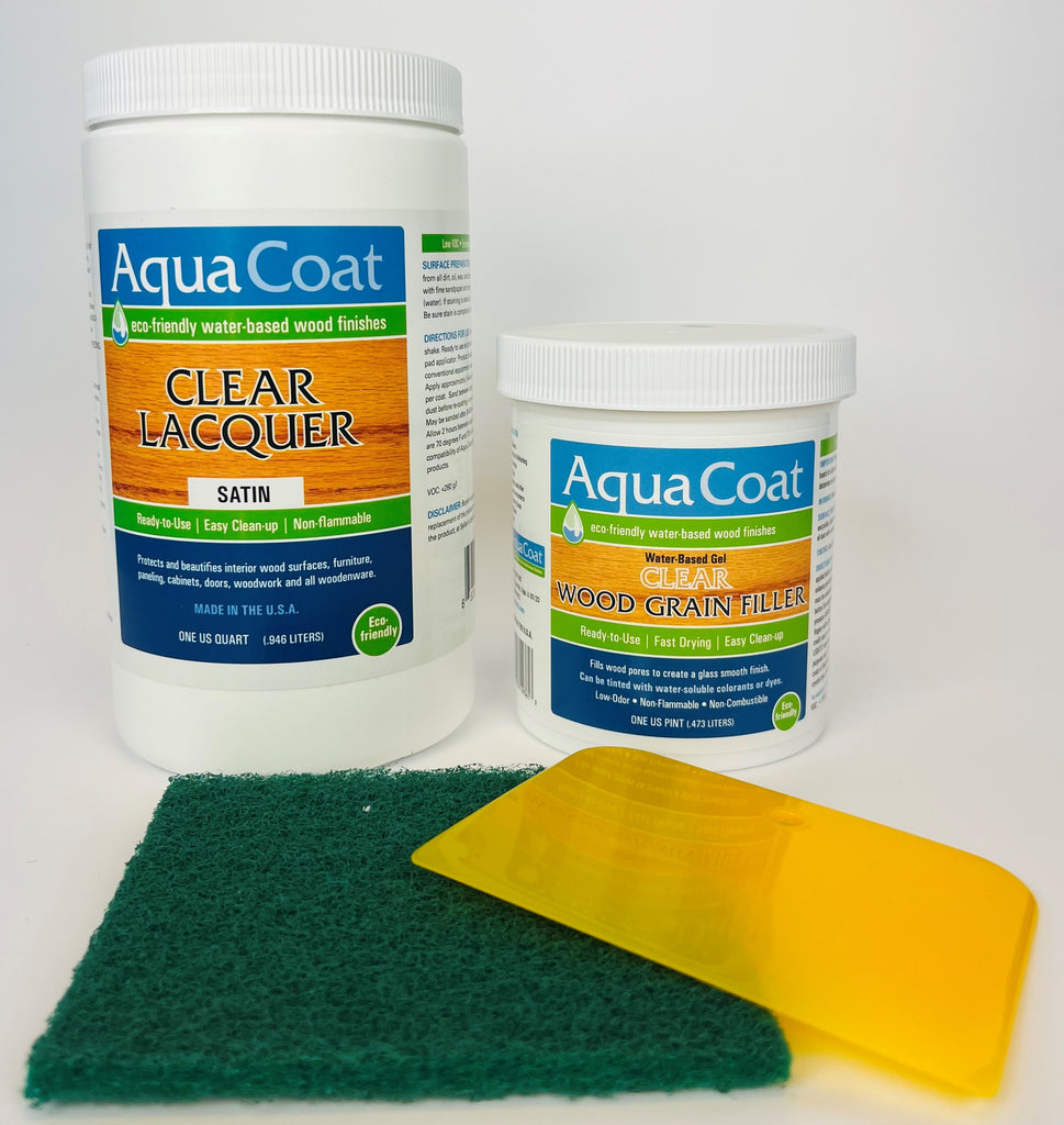 Finishing Kits - Clear Grain Filler and Clear Lacquer – Aqua Coat